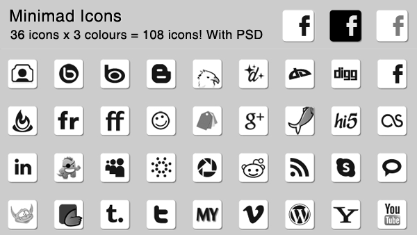 108 Minimad Icons