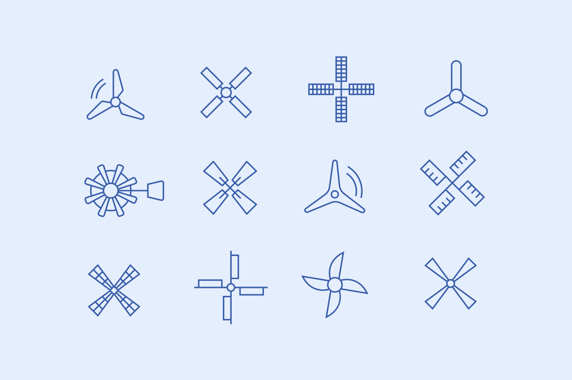 12 Windmill Icons