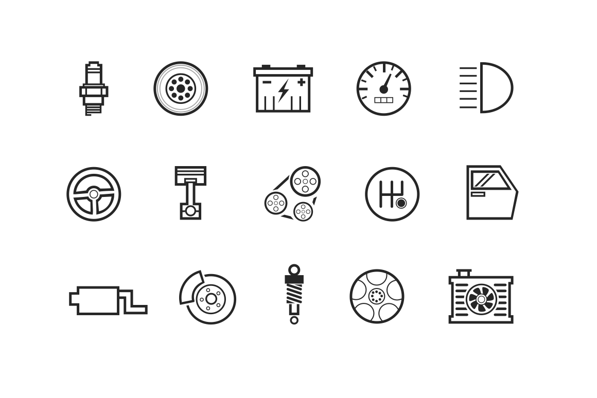 15 Automobile and Car Icons