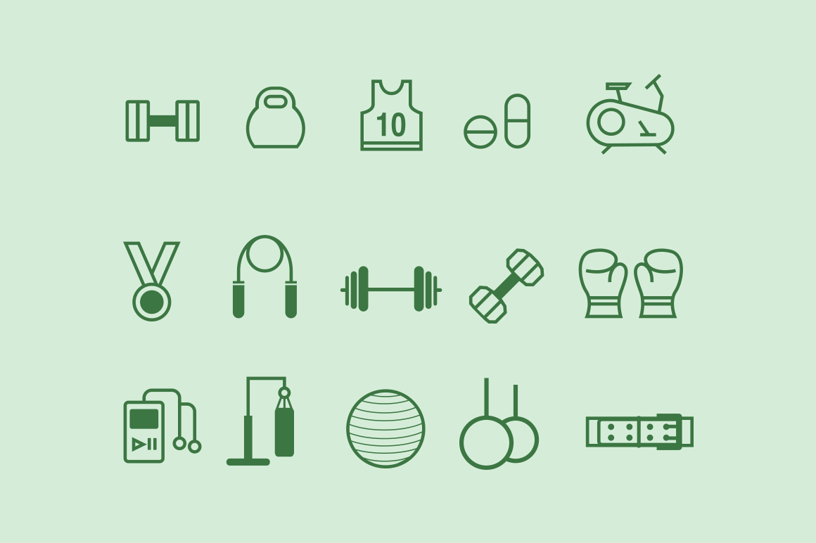 15 Gym Icons