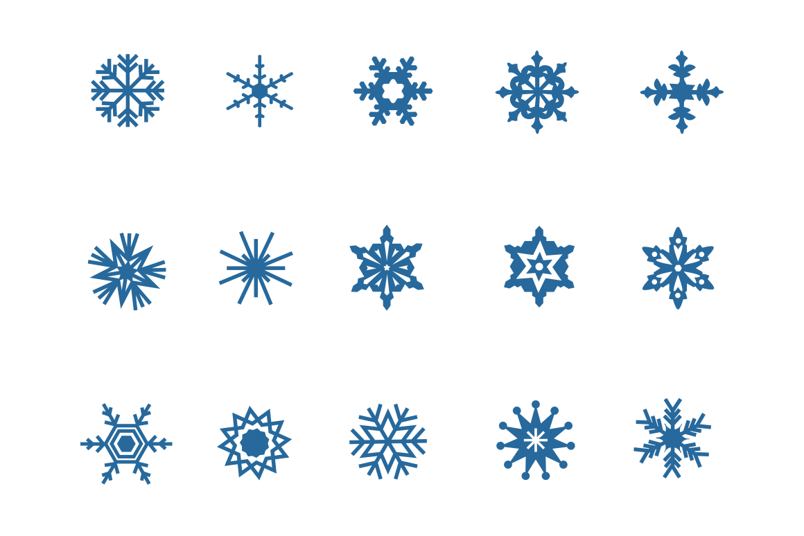 15 Snowflake Icons