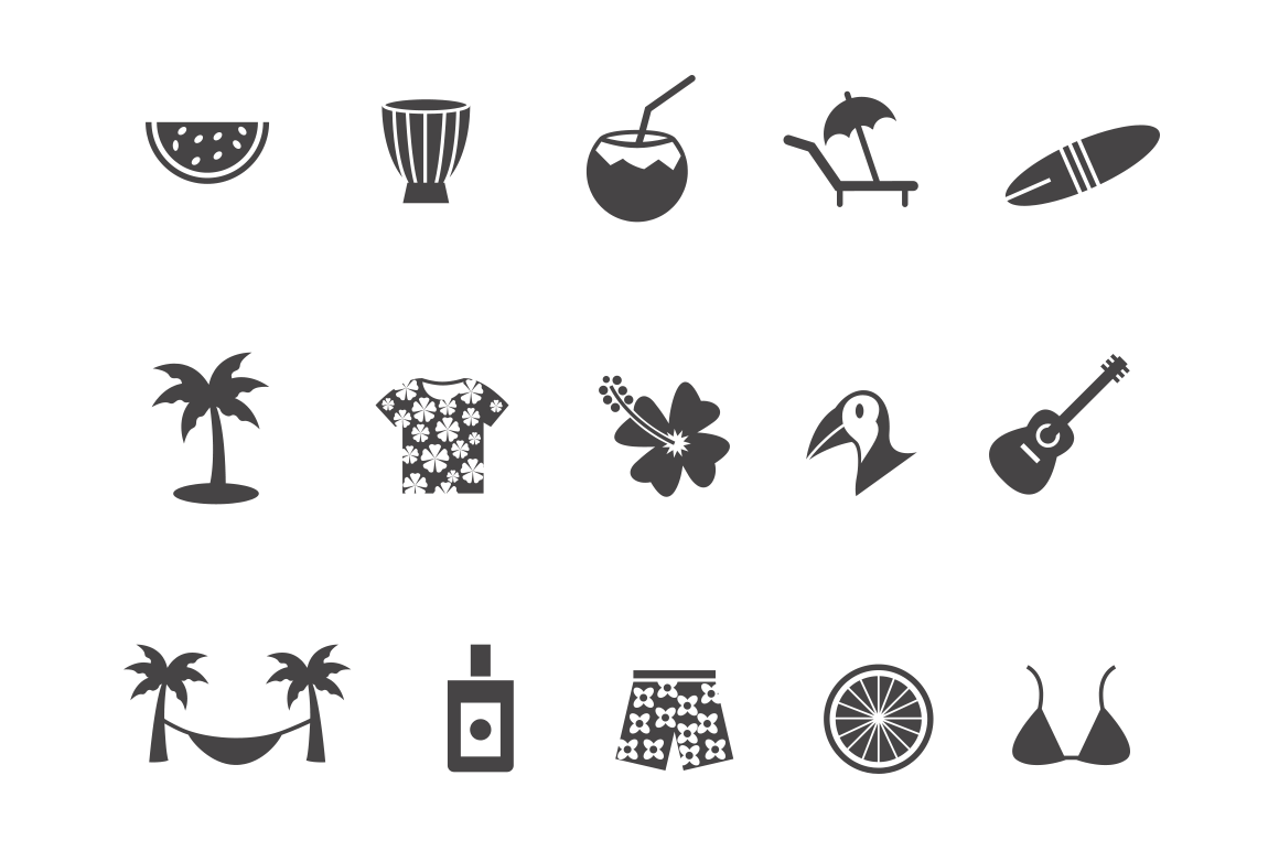 15 Tropical Icons