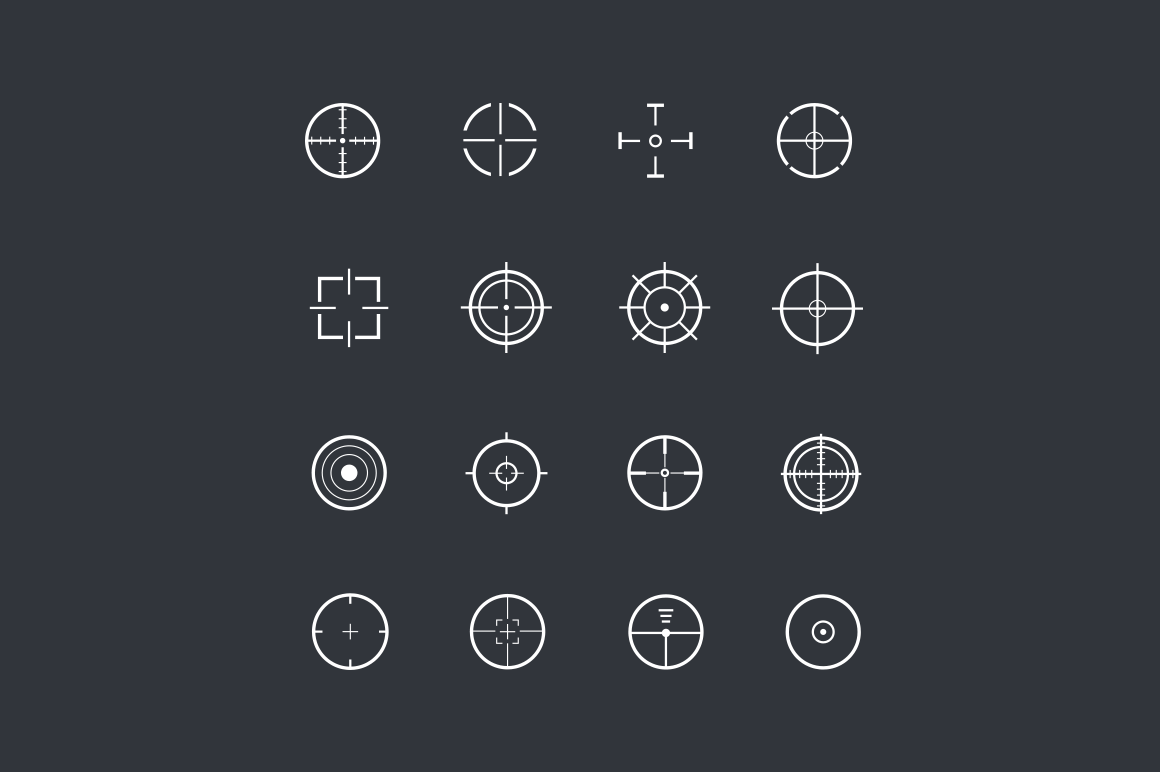 16 Crosshair Icons