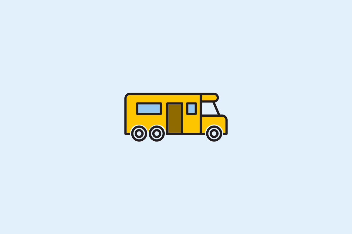 20 Caravan & Camper Van Icons