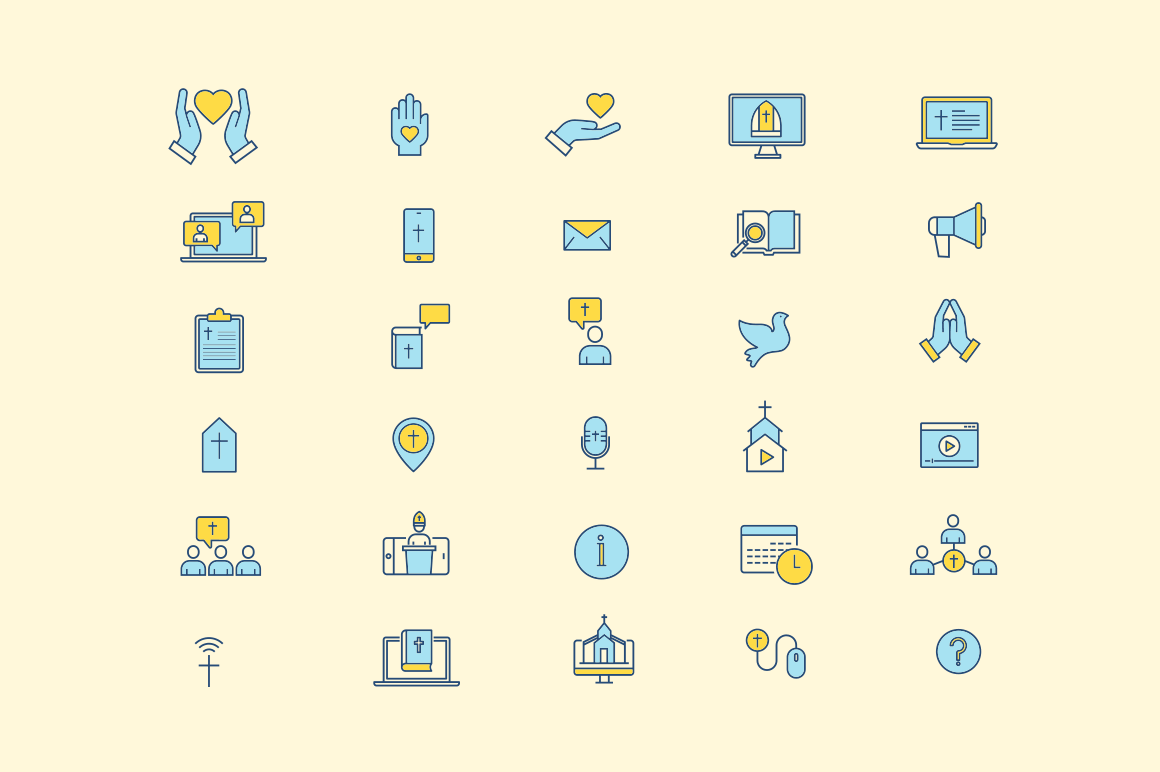 30 Online Church Icons