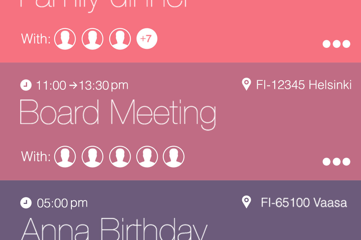 Agenda App Interface