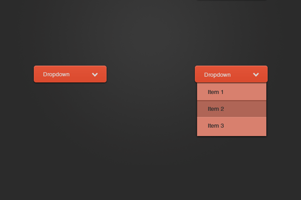 Drop Down Menu PSD & CSS