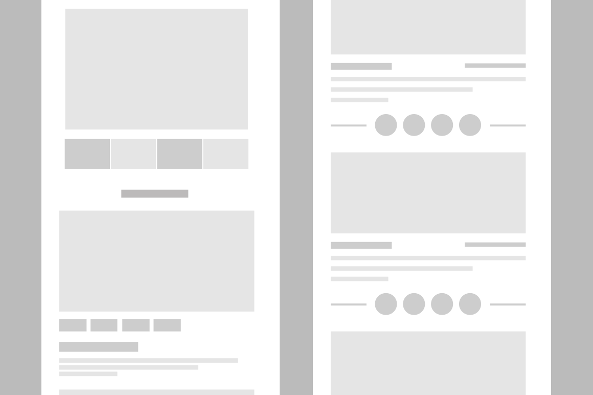 Mobile Wireframe Layout Mockup