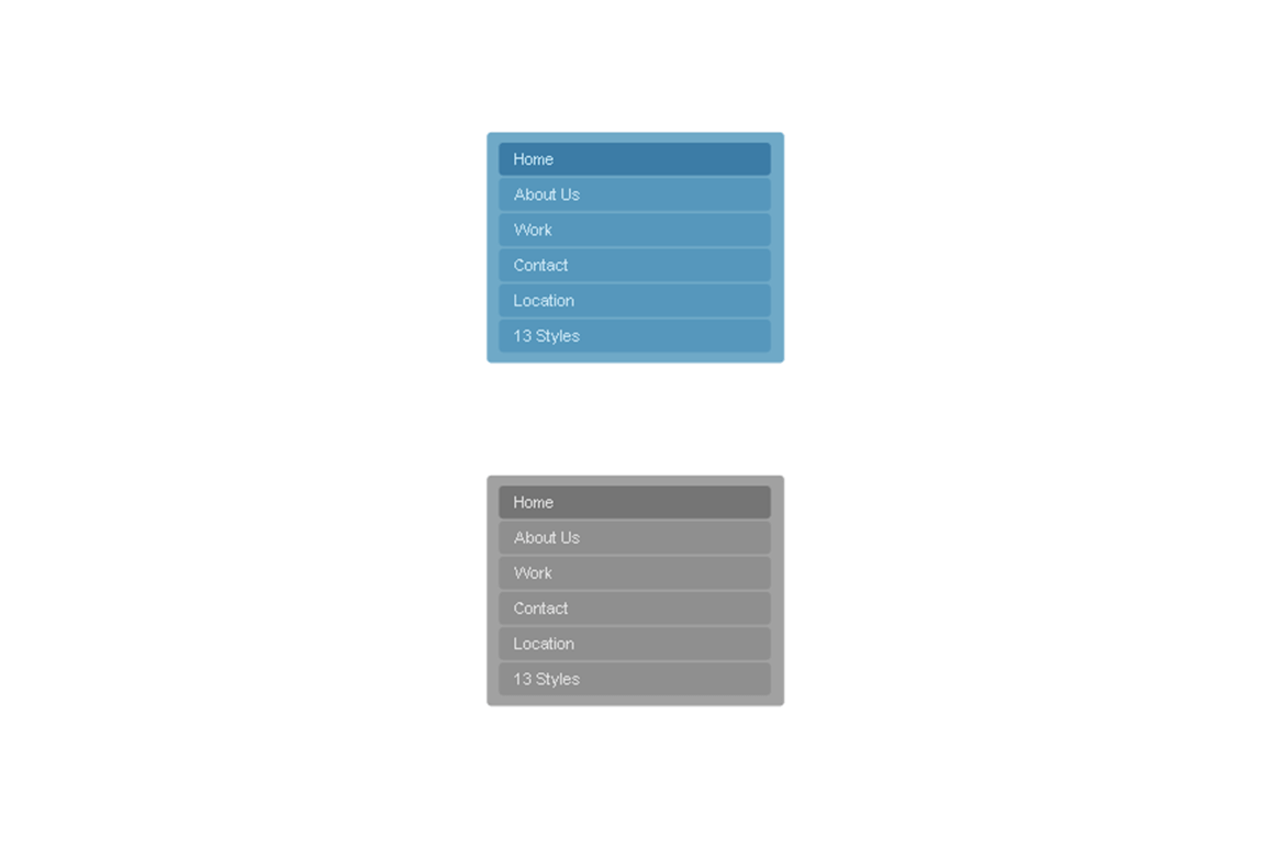 Rounded CSS Menu