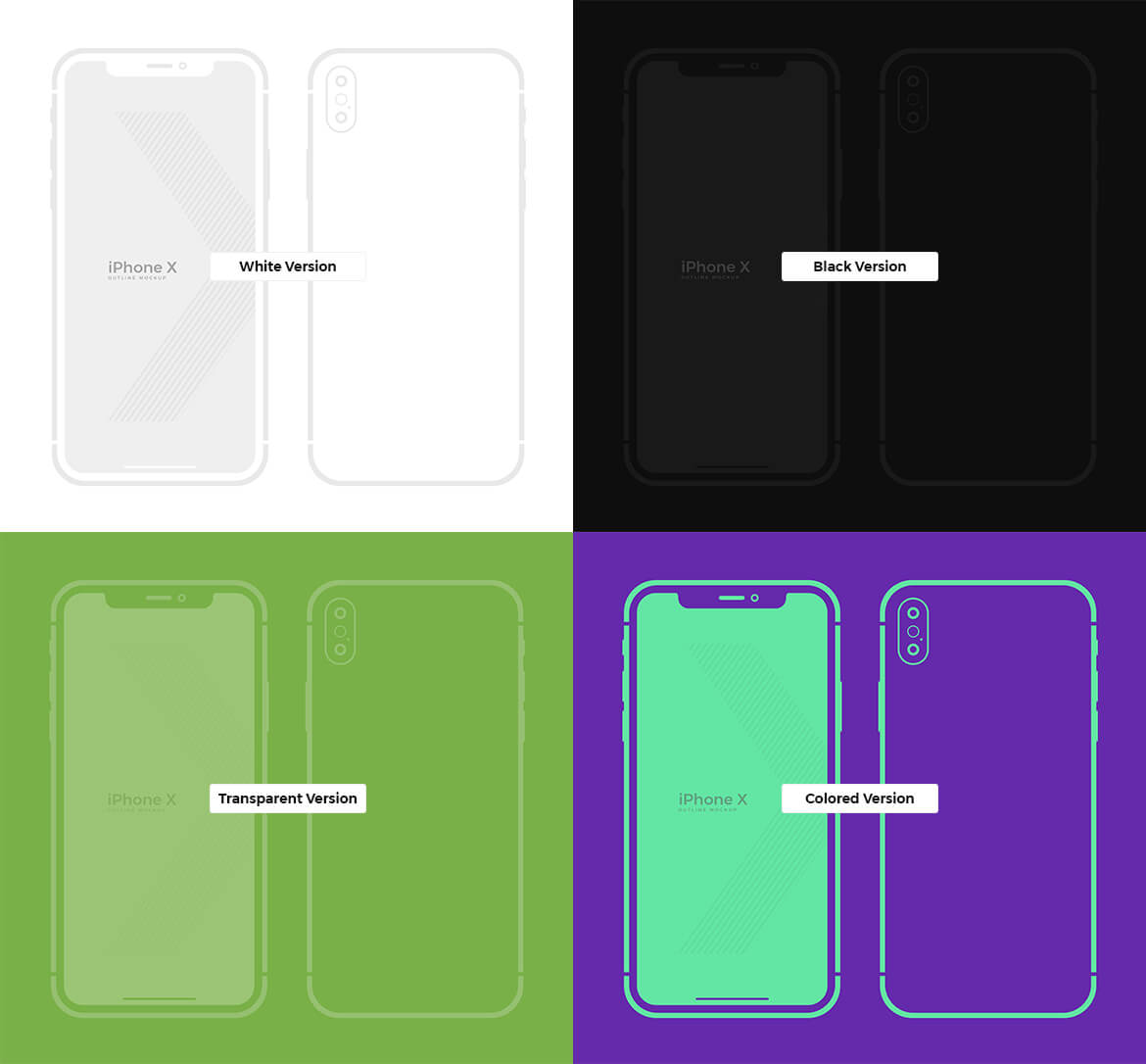 Download 10 Iphone Outline Mockups Creative Vip